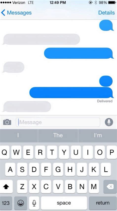 Blank Iphone Message Template